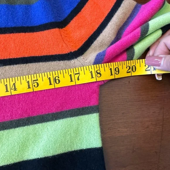 ￼Pure Amici NWT‎size medium mult color striped crewneck sweater